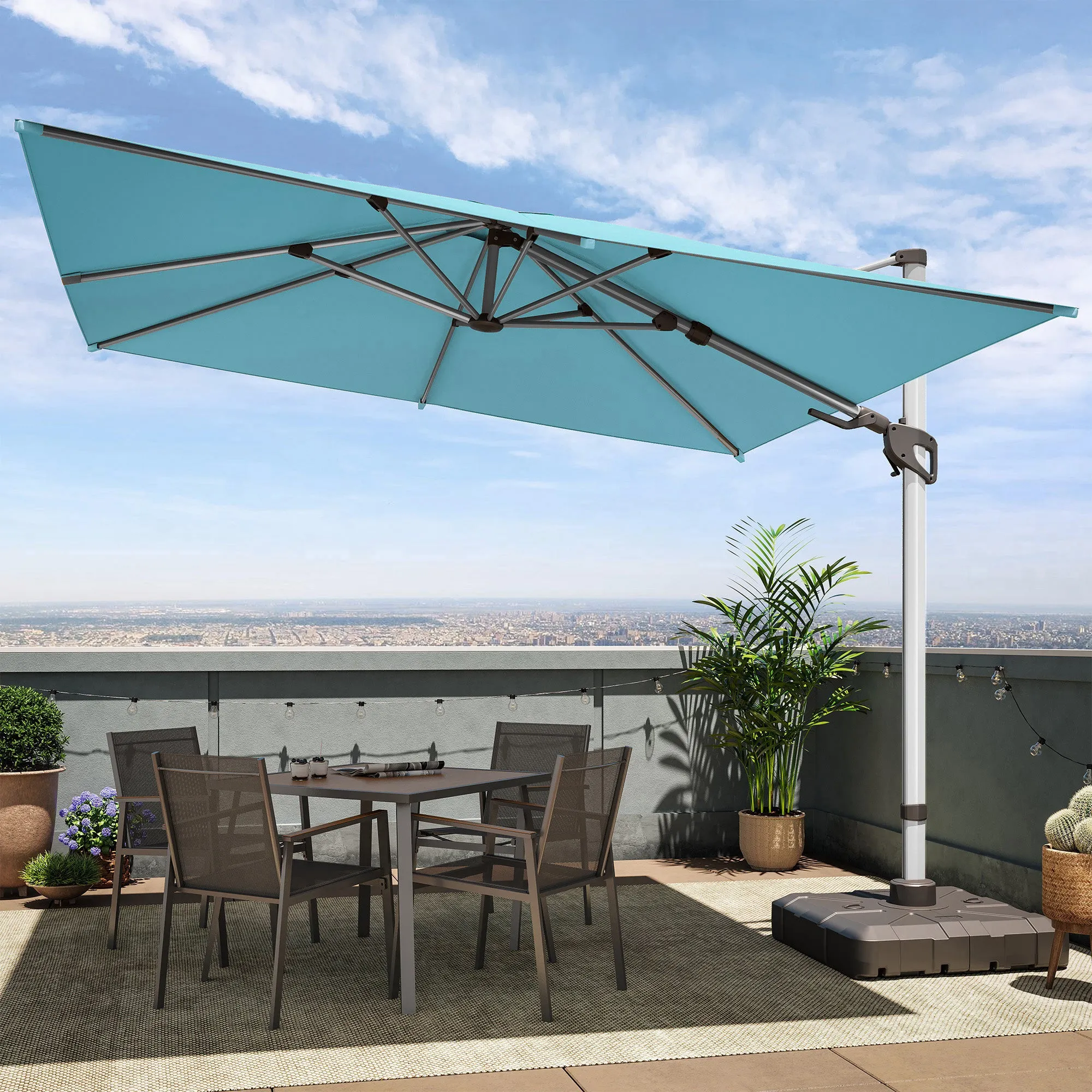 10' Square Cantilever Umbrella -Olefin-