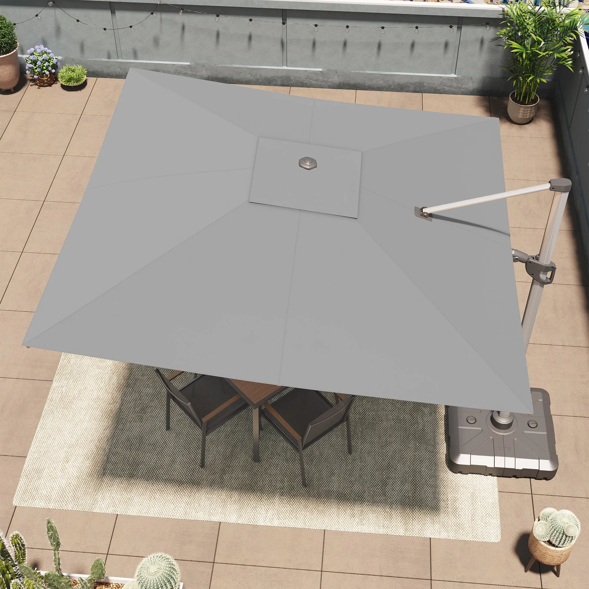 10' Square Cantilever Umbrella -Olefin-