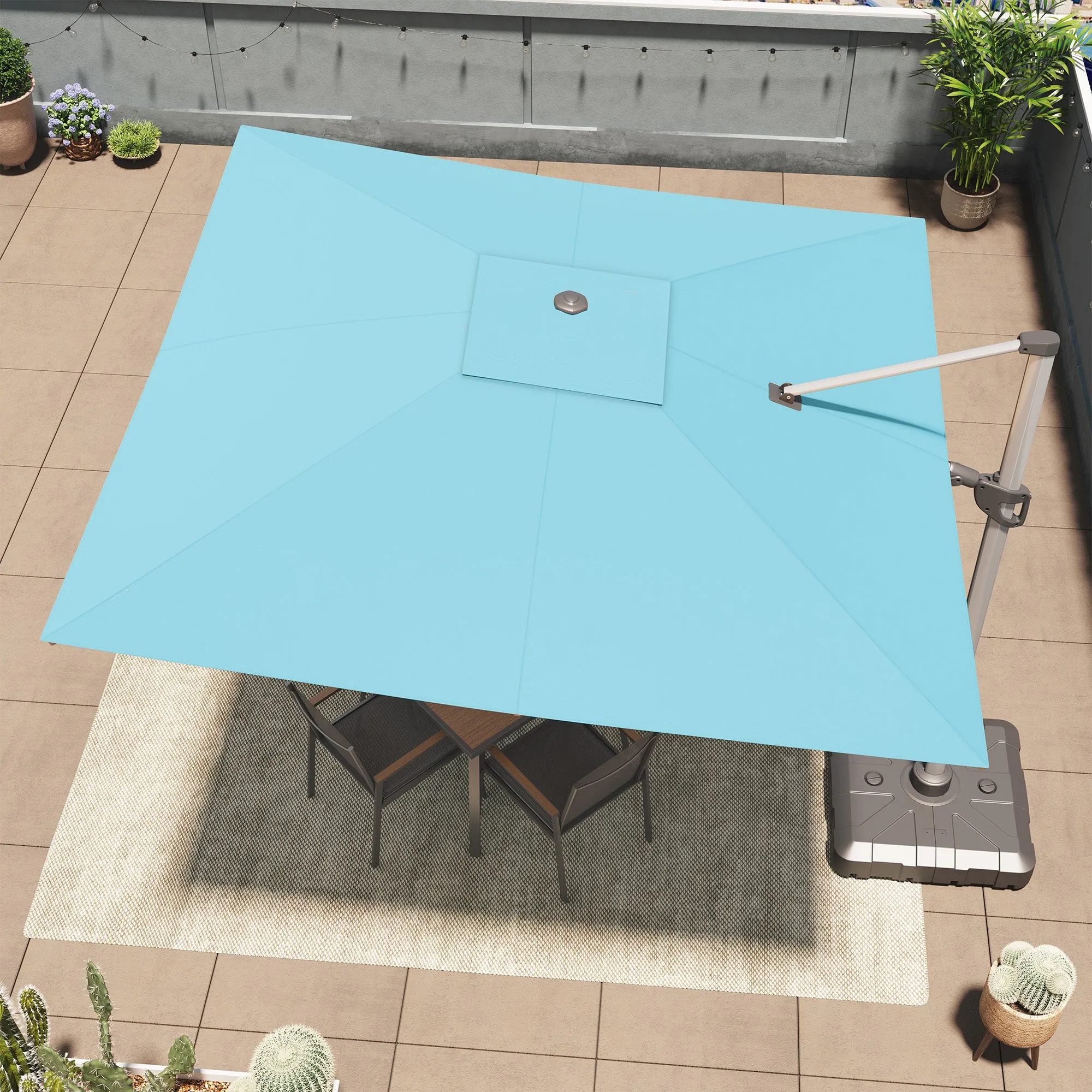 10' Square Cantilever Umbrella -Olefin-