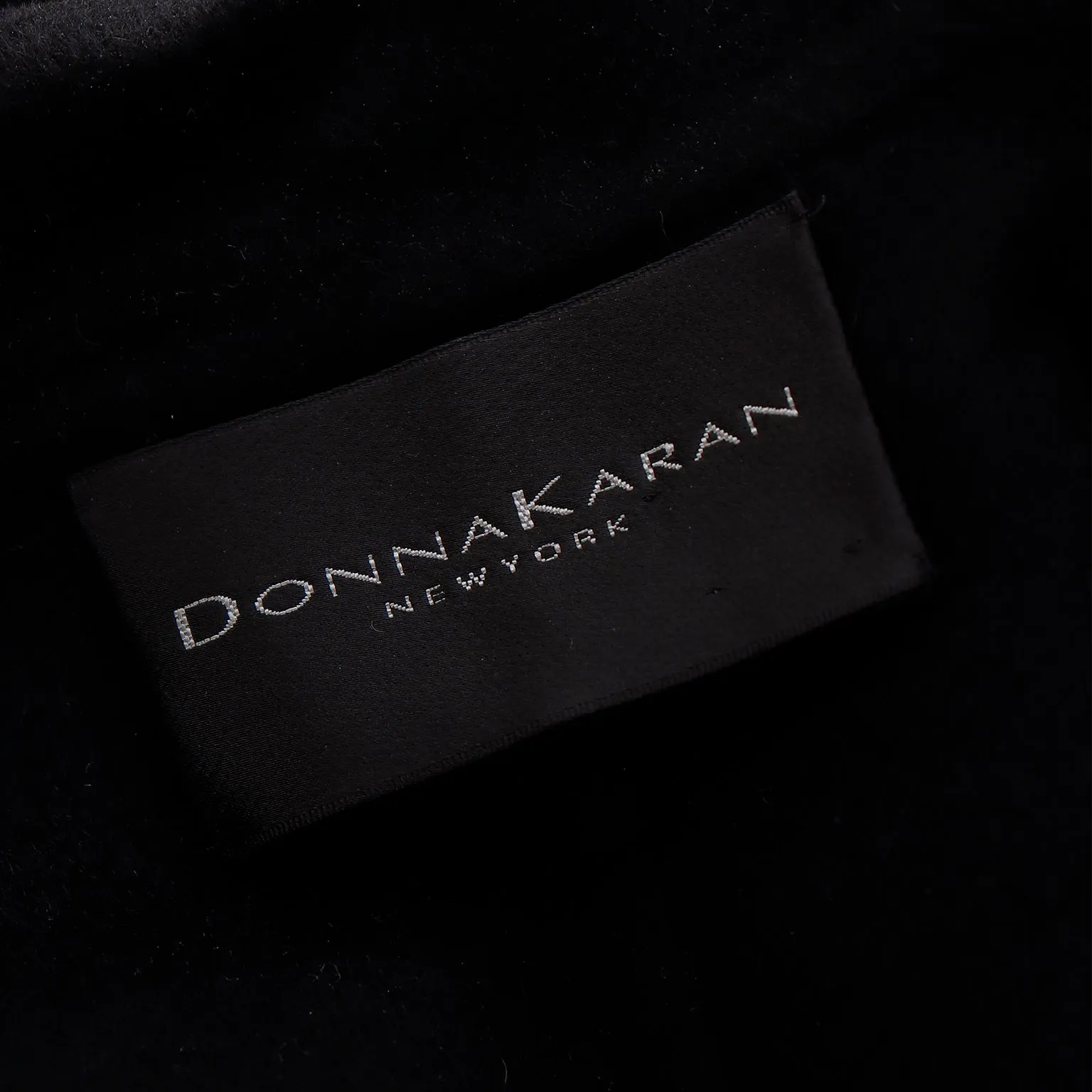 2000s Donna Karan Black Cashmere Open Front Blazer Jacket