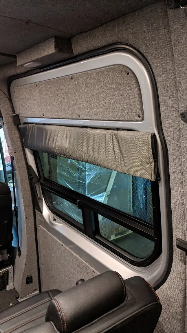 2007   Sprinter Van Fabric - Sliding Door Magnetic Window Shade w/Top Fasteners