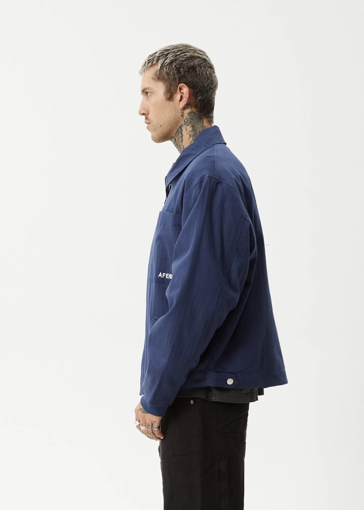 AFENDS Mens Oracle - Carpenter Jacket - Navy