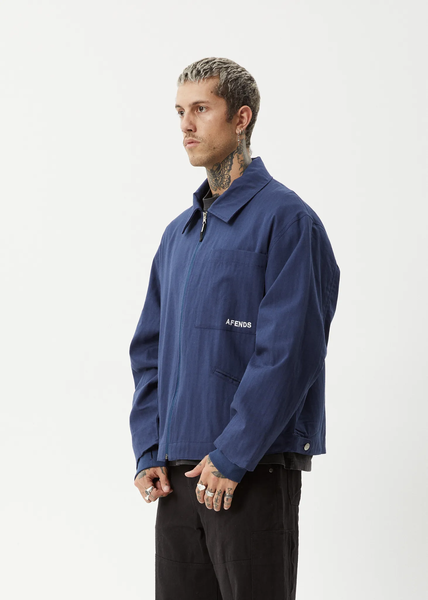 AFENDS Mens Oracle - Carpenter Jacket - Navy