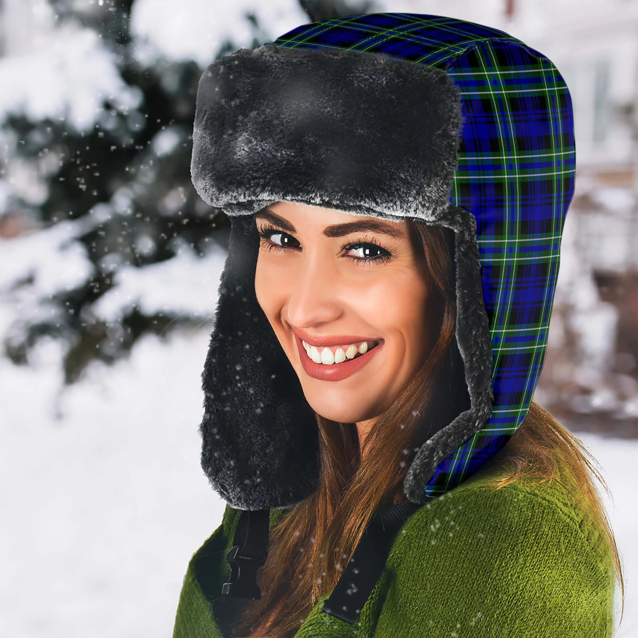 Arbuthnot Modern Tartan Winter Trapper Hat