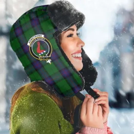 Armstrong Tartan Winter Trapper Hat with Family Crest