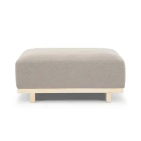 Aya Fabric Ottoman (Oak)