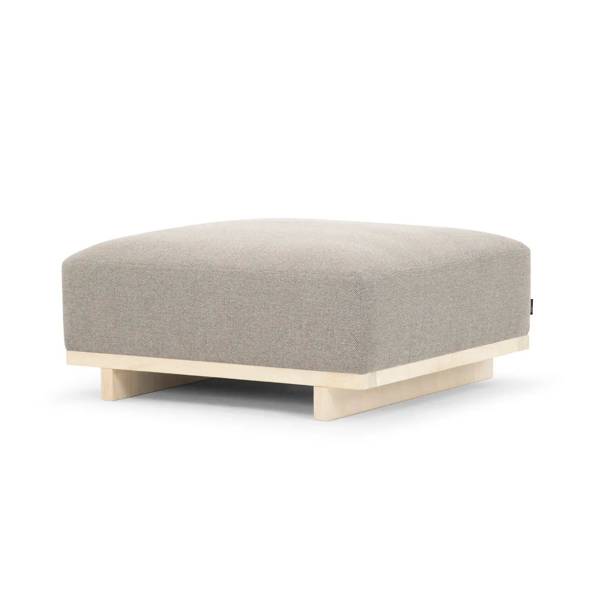 Aya Fabric Ottoman (Oak)