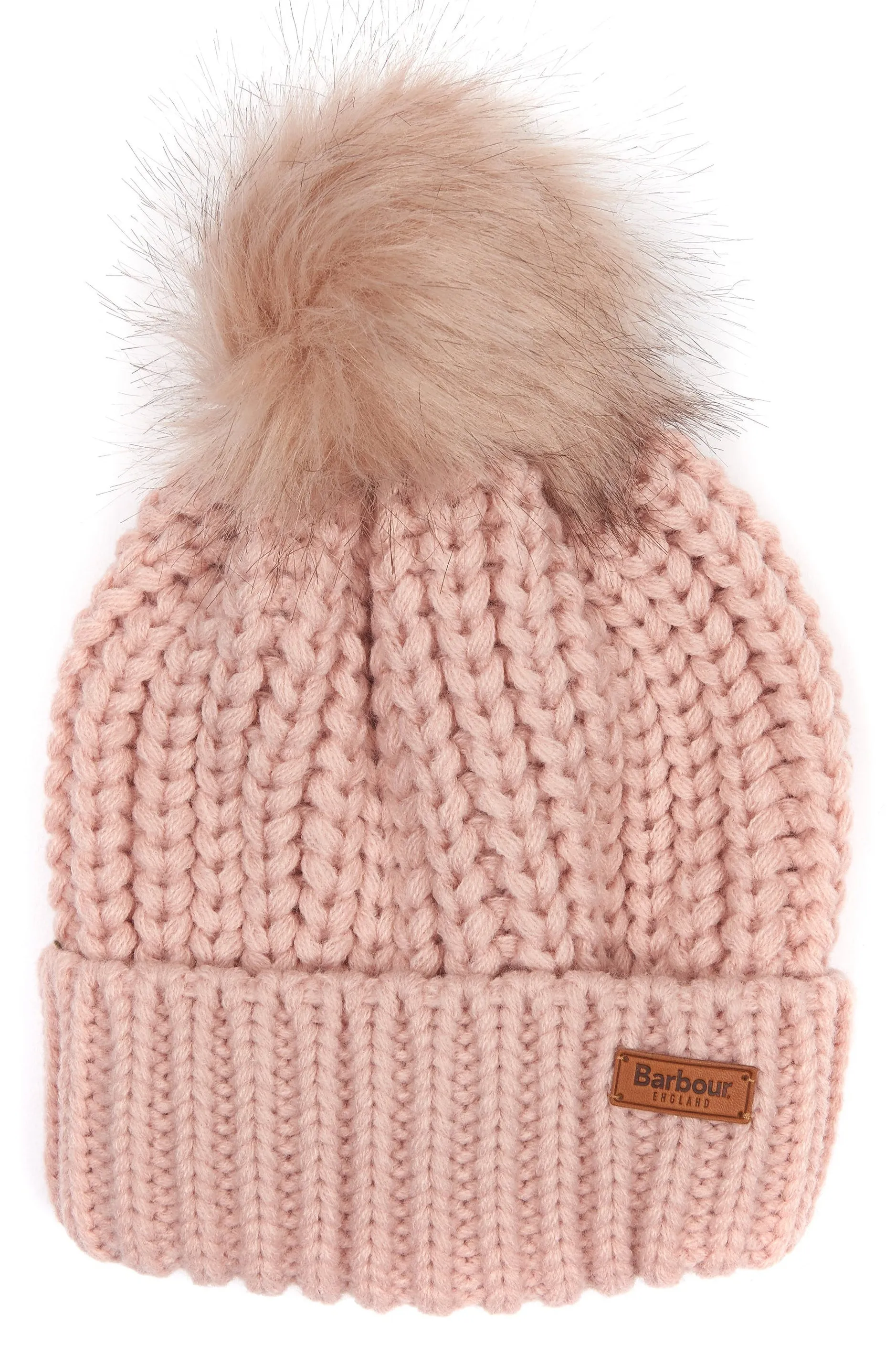 Barbour Beanie - Saltburn Pom Pom Bobble Beanie - Pink LHA0336PI151