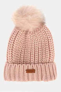 Barbour Beanie - Saltburn Pom Pom Bobble Beanie - Pink LHA0336PI151