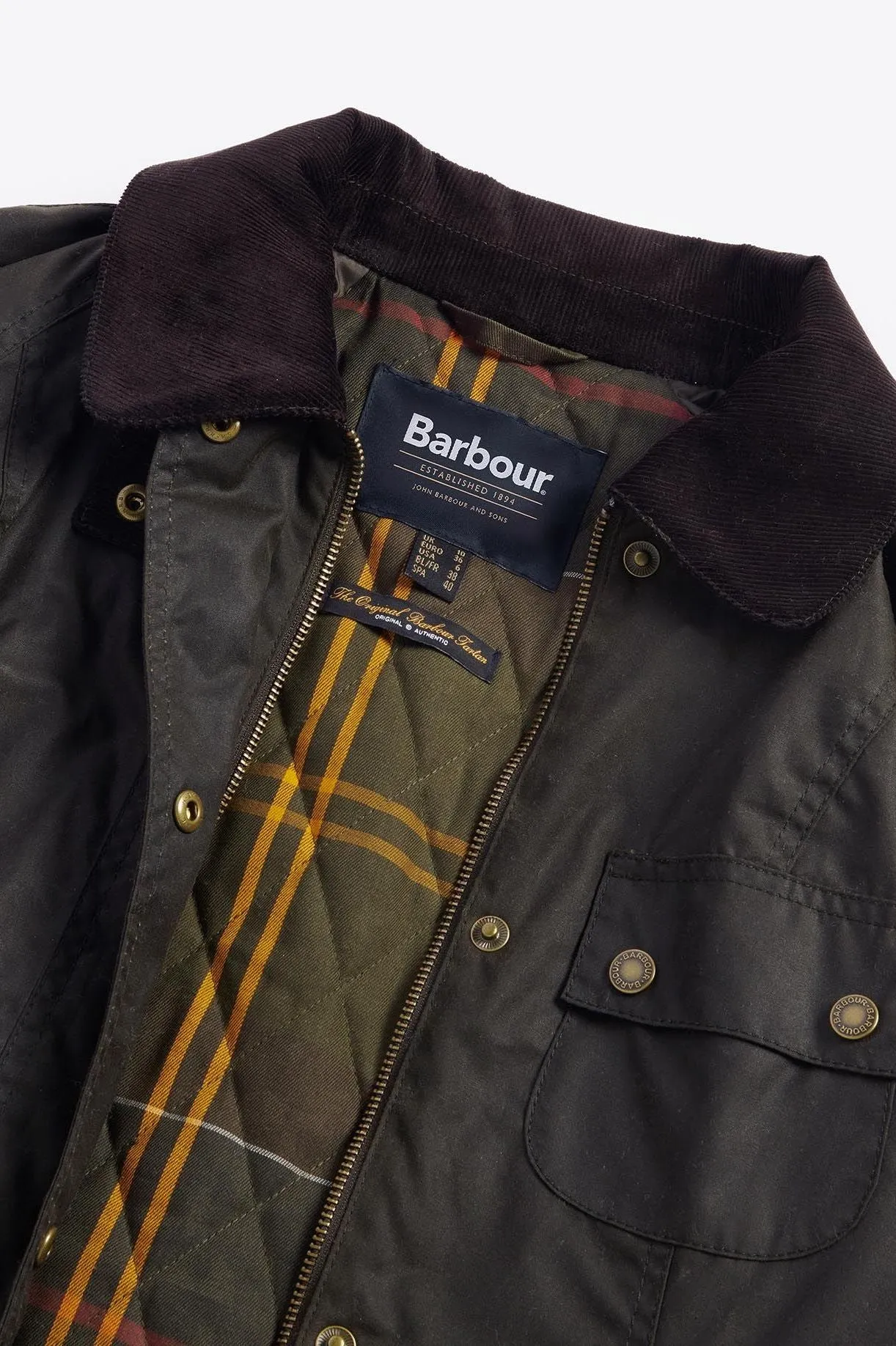 Barbour Classic Ladies Solway Zipper Wax Jacket LWX1407OL71