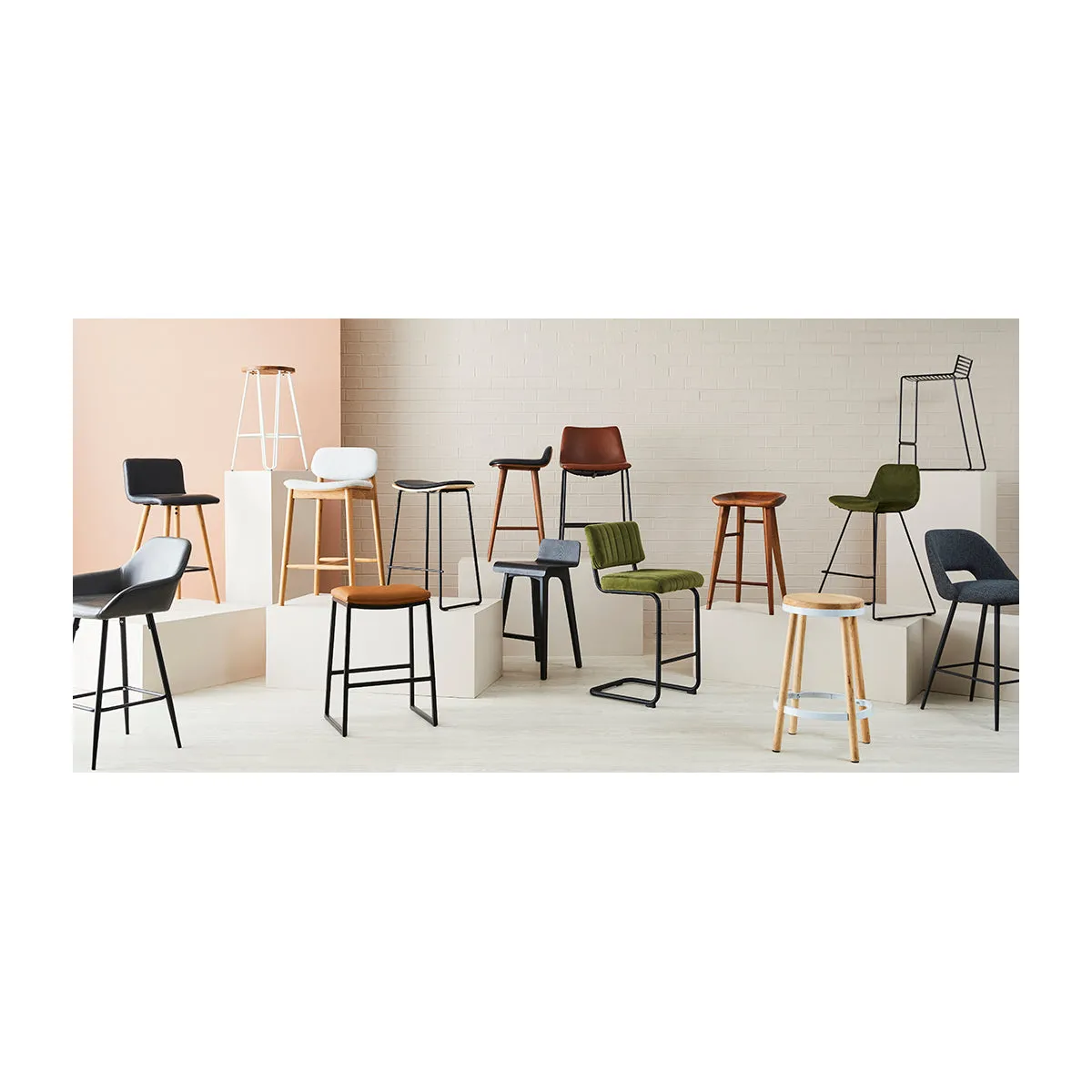 Belmont Fabric Bar Stool