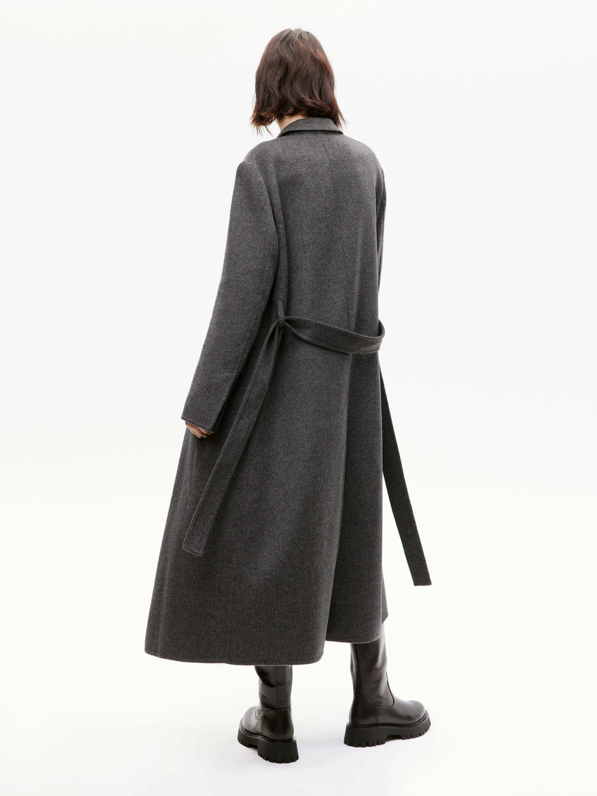 Belted Double Faced Wool Coat