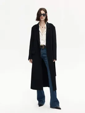 Belted Double Faced Wool Coat