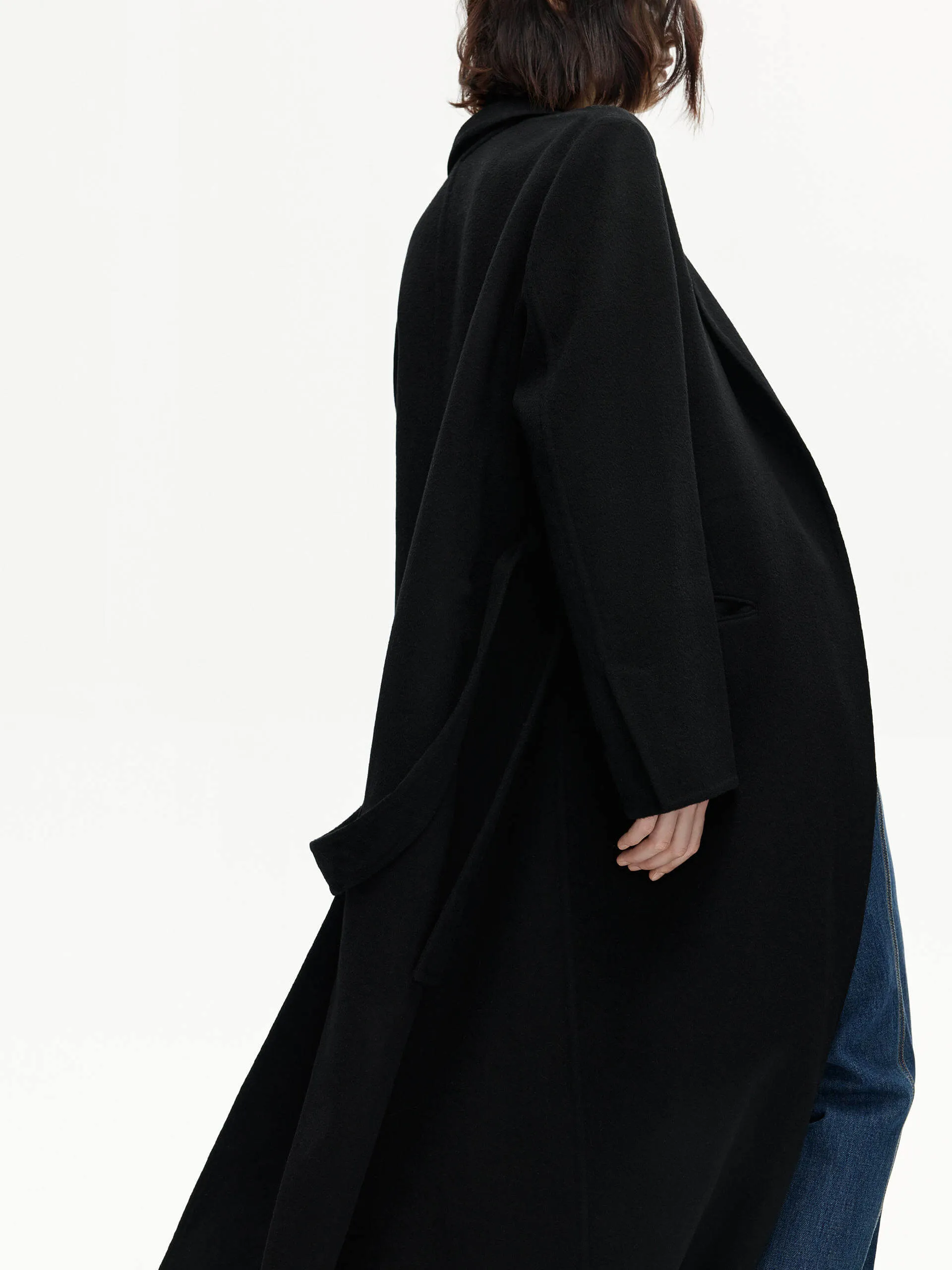 Belted Double Faced Wool Coat