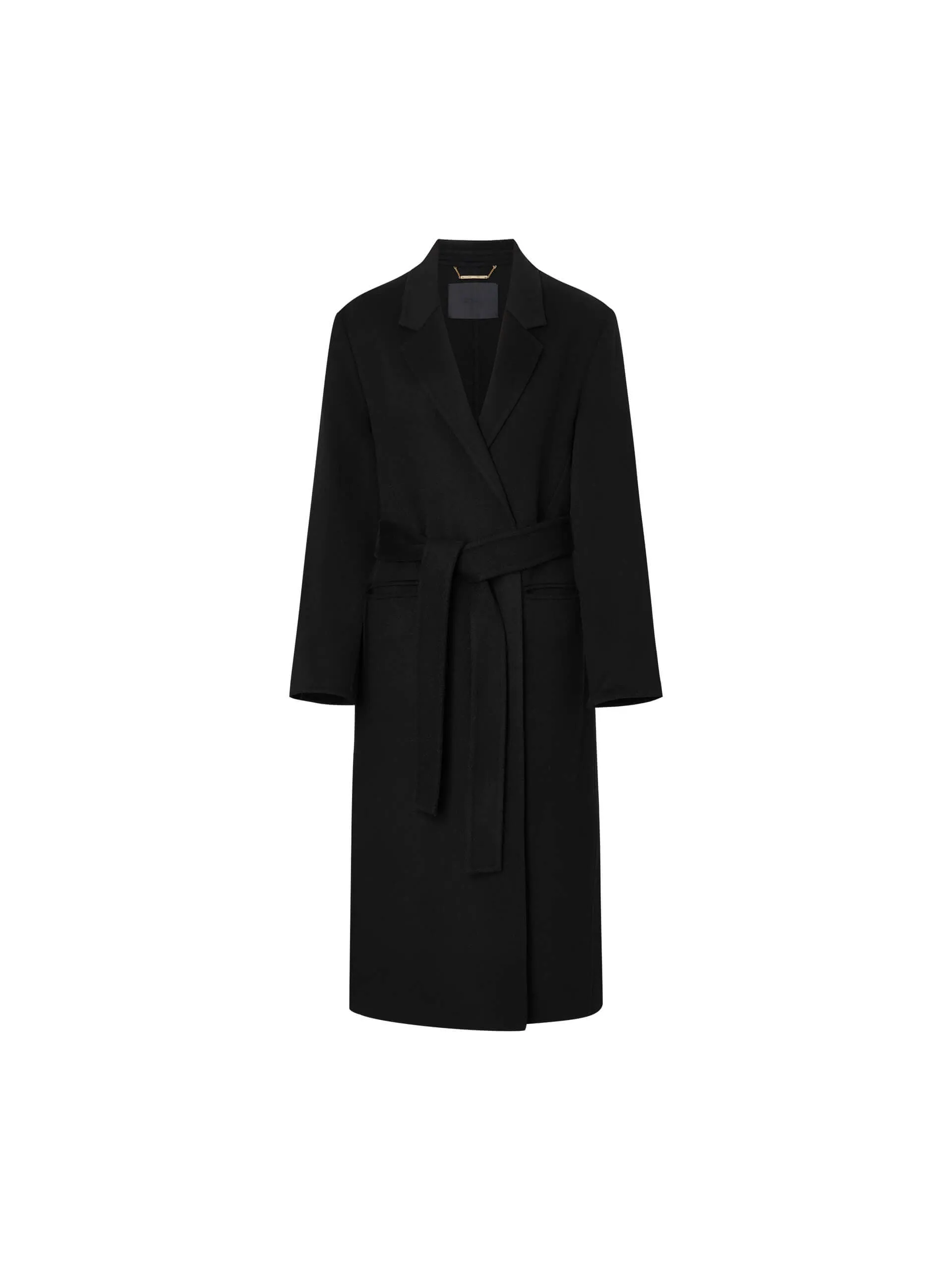 Belted Double Faced Wool Coat