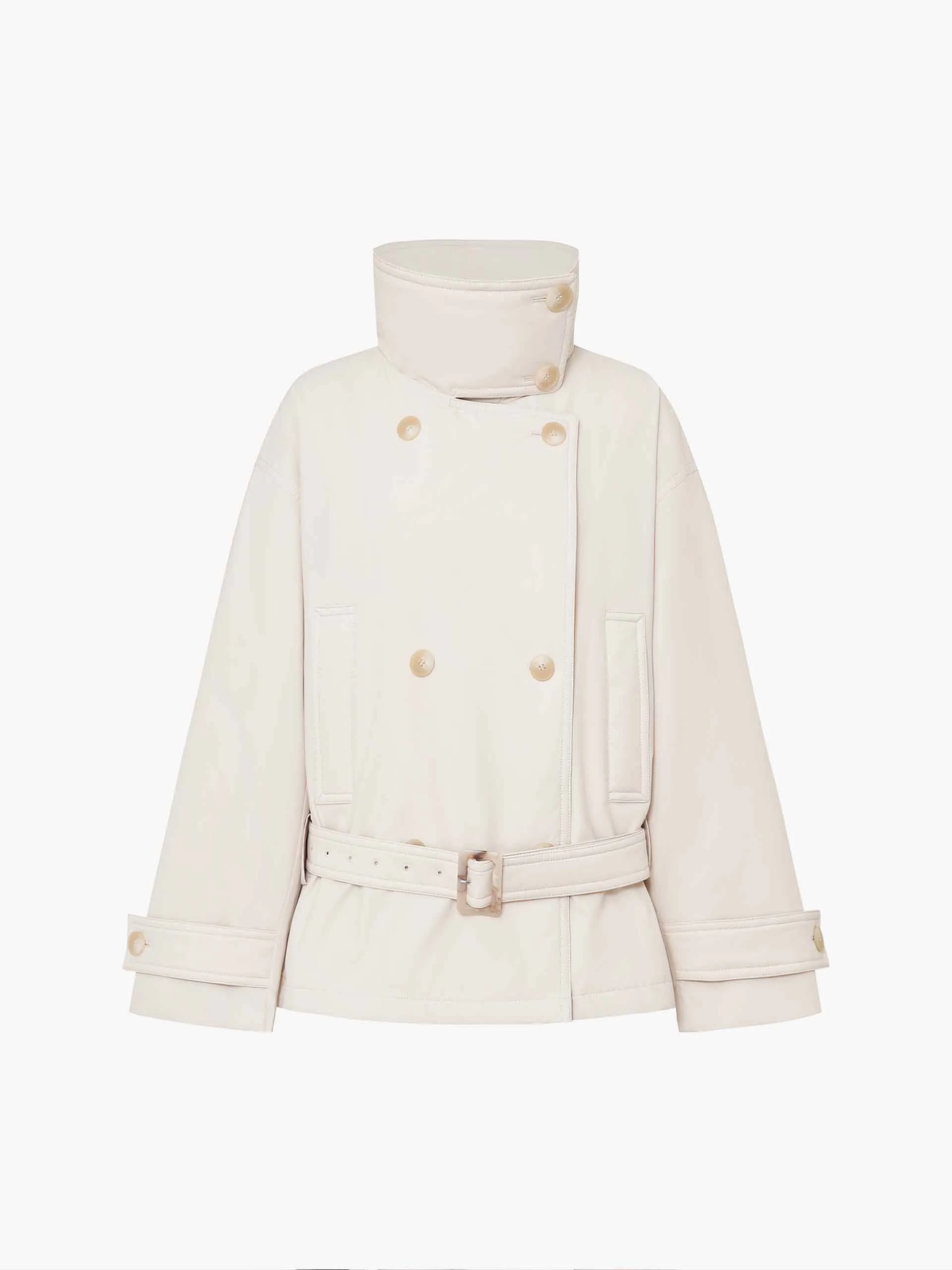 Belted Midi Length Down Jacket