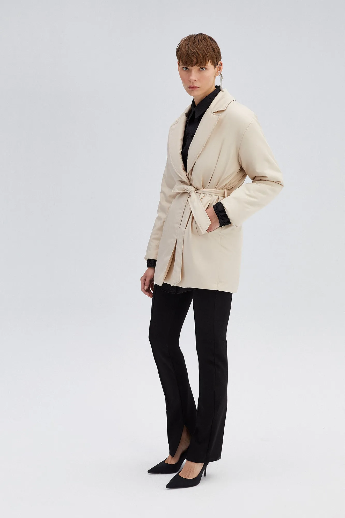 BELTED THIN COAT