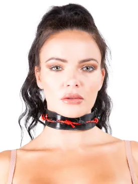 Black & Red Barbed Collar