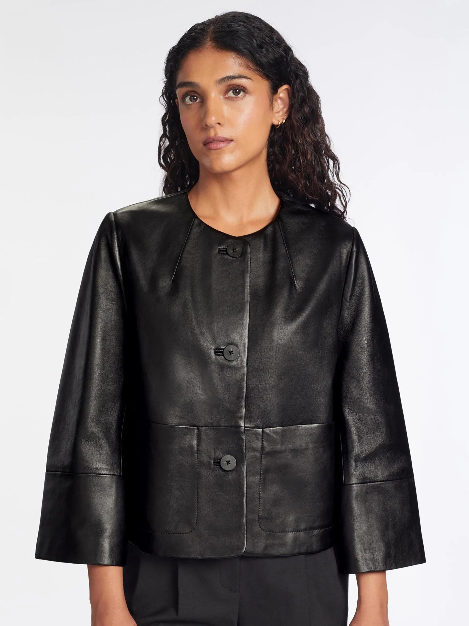 Black leather Leah jacket