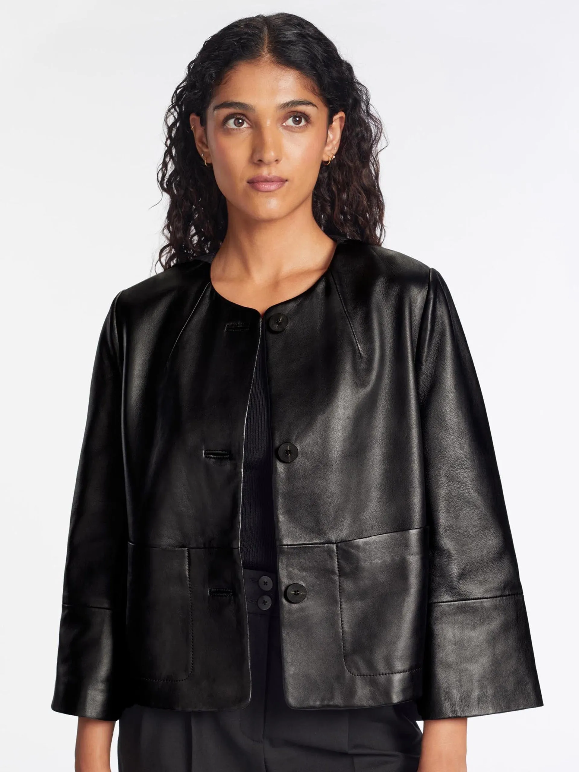 Black leather Leah jacket