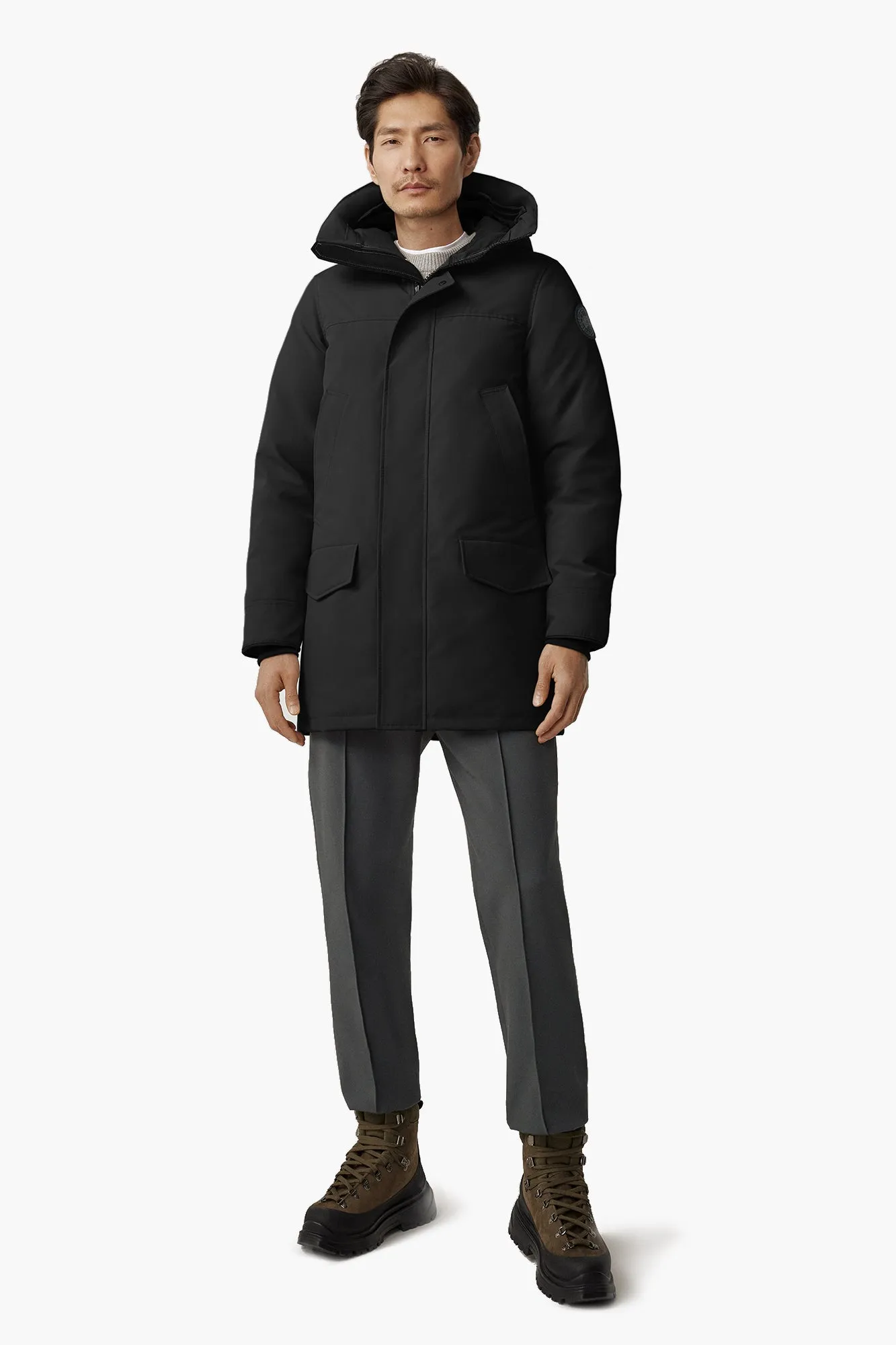 Black Mens Black Disc Langford Parka