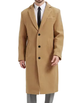 Camel Wool Cashmere Long Overcoat