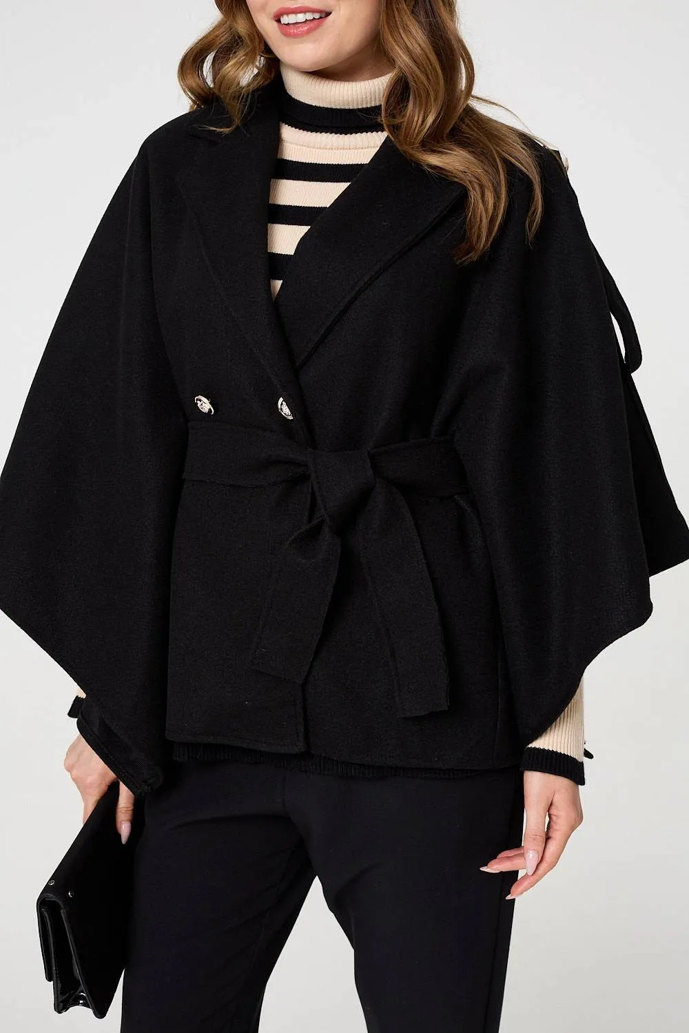 Cape Coat With Belt