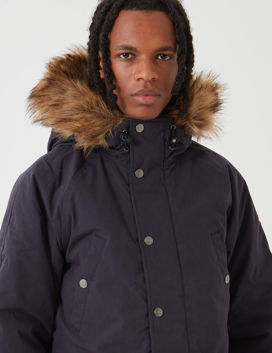 Carhartt-WIP Trapper Parka - Dark Navy Blue / Black