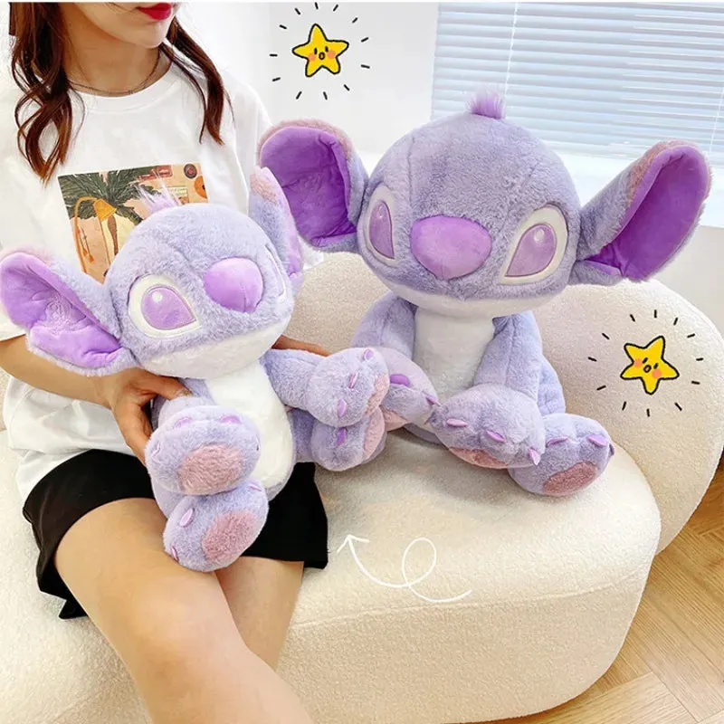 Disney Cartoon Purple Stitch Doll – Kawaii Plush Toy for Girls | Perfect Gift for Birthdays & Valentine's Day