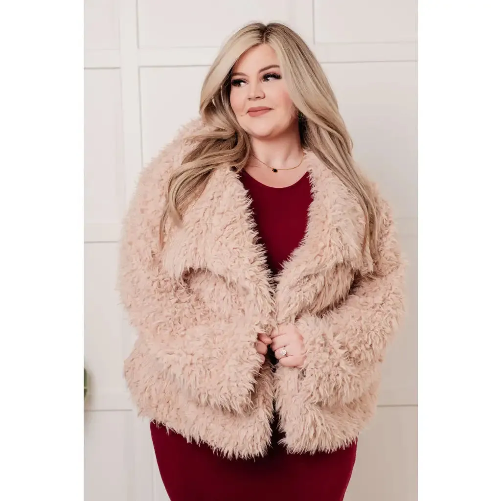 Dreaming in Blush Faux Fur Coat