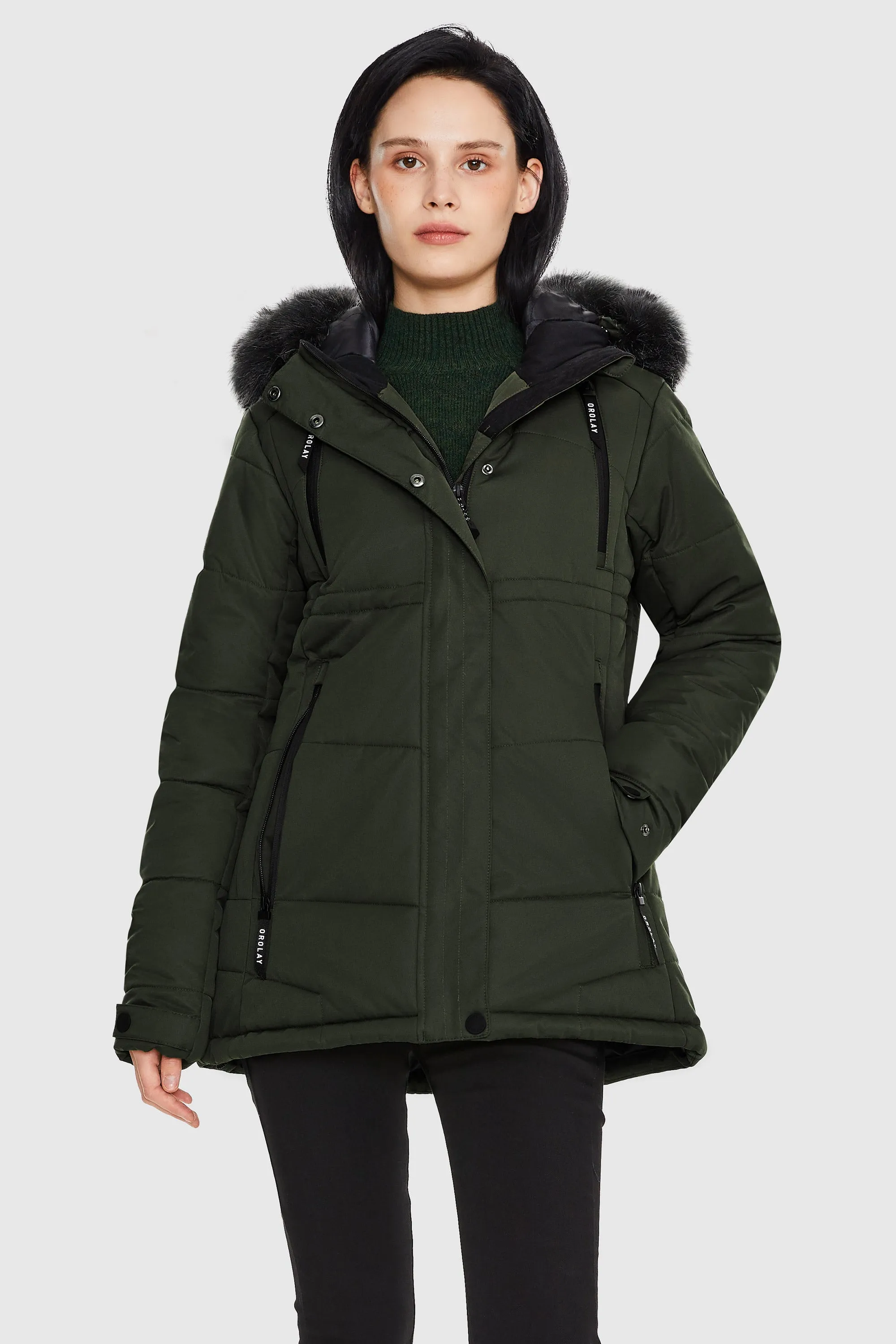 Faux Fur Hooded Mountain Parka