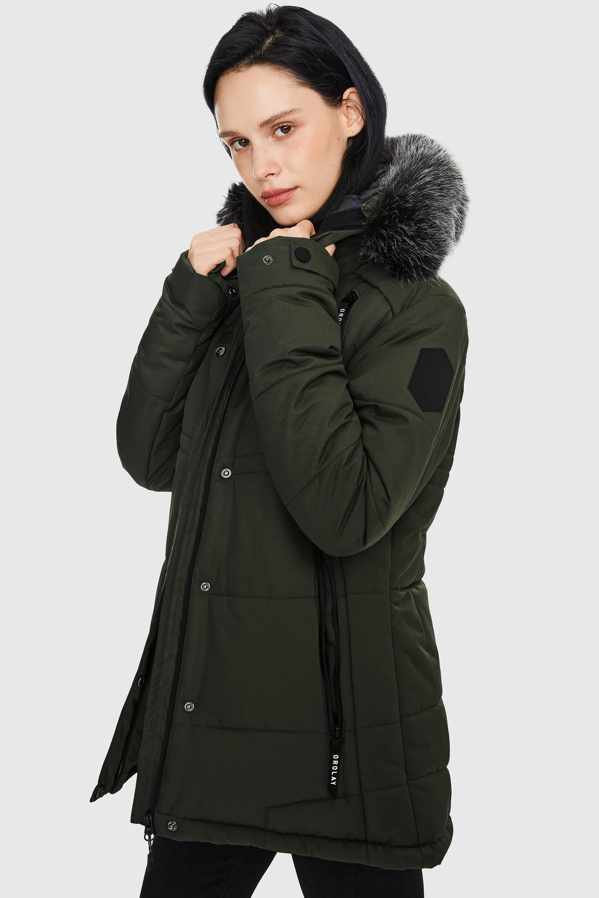 Faux Fur Hooded Mountain Parka