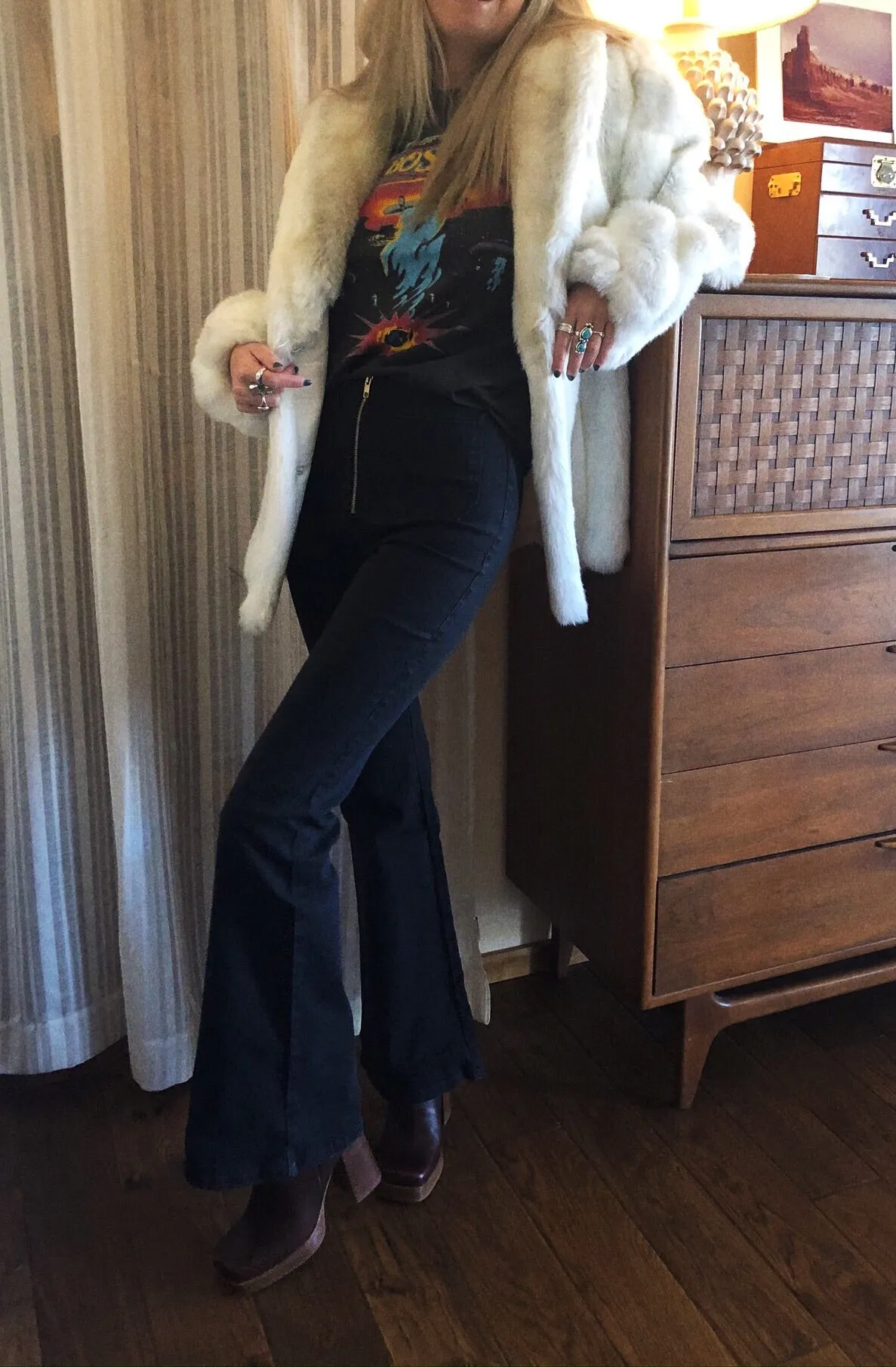 Foxy Vintage Faux Fur Coat