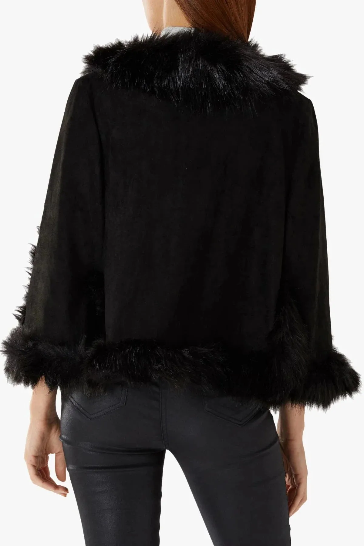 Fur Trim Bolero Cape