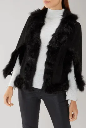 Fur Trim Bolero Cape