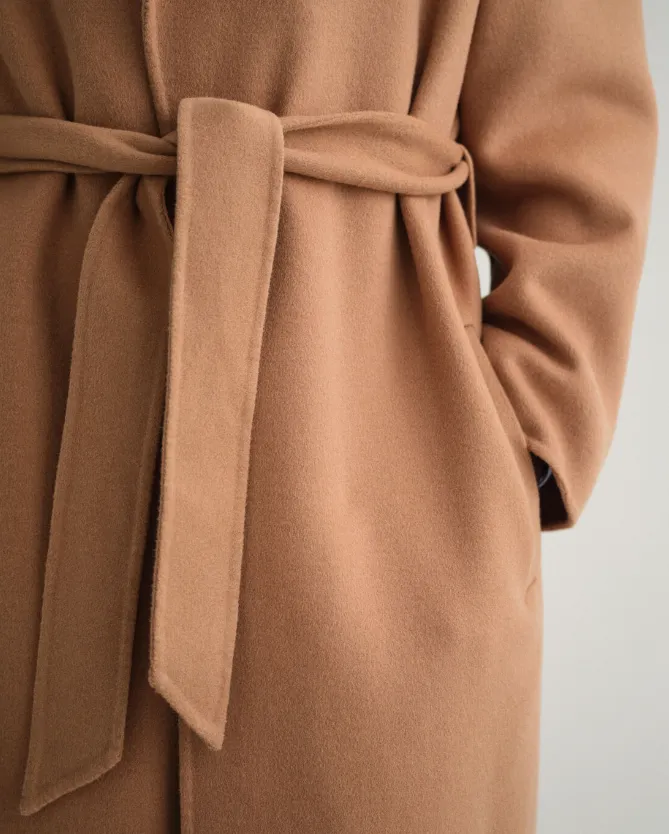 GANT Hand-Stitched Belted Wool Coat - Elegant Layering Essential