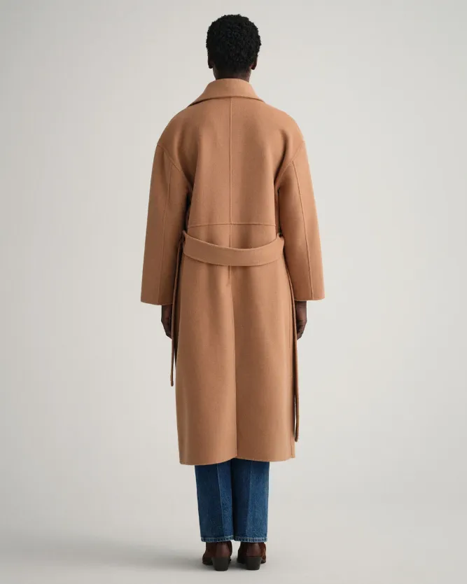 GANT Hand-Stitched Belted Wool Coat - Elegant Layering Essential