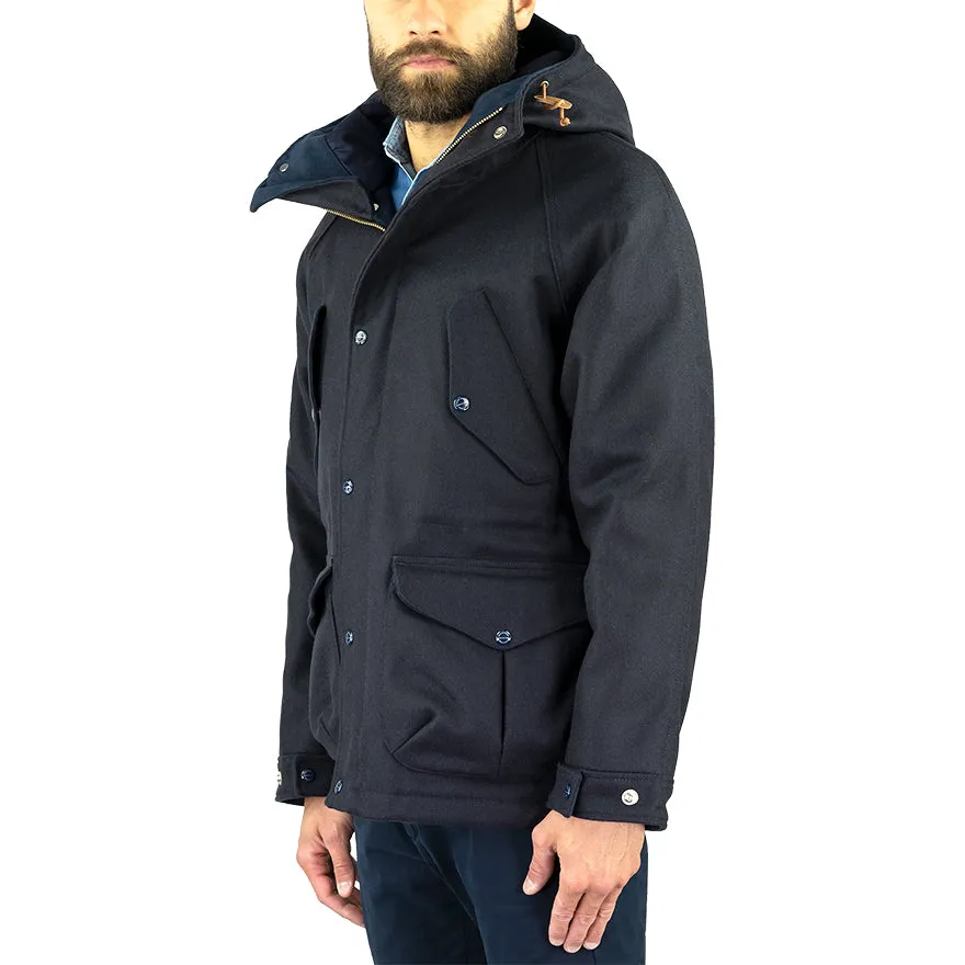 Giaccone MANIFATTURA CECCARELLI Fisherman Parka in Lana Blu Navy