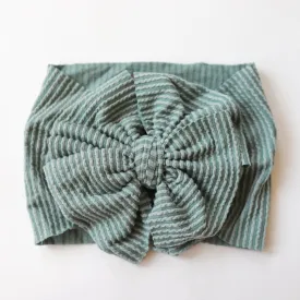 Green Cozy Ribbed Headwrap