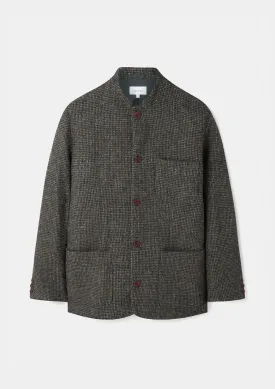 Green Harris Tweed Nehru Jacket