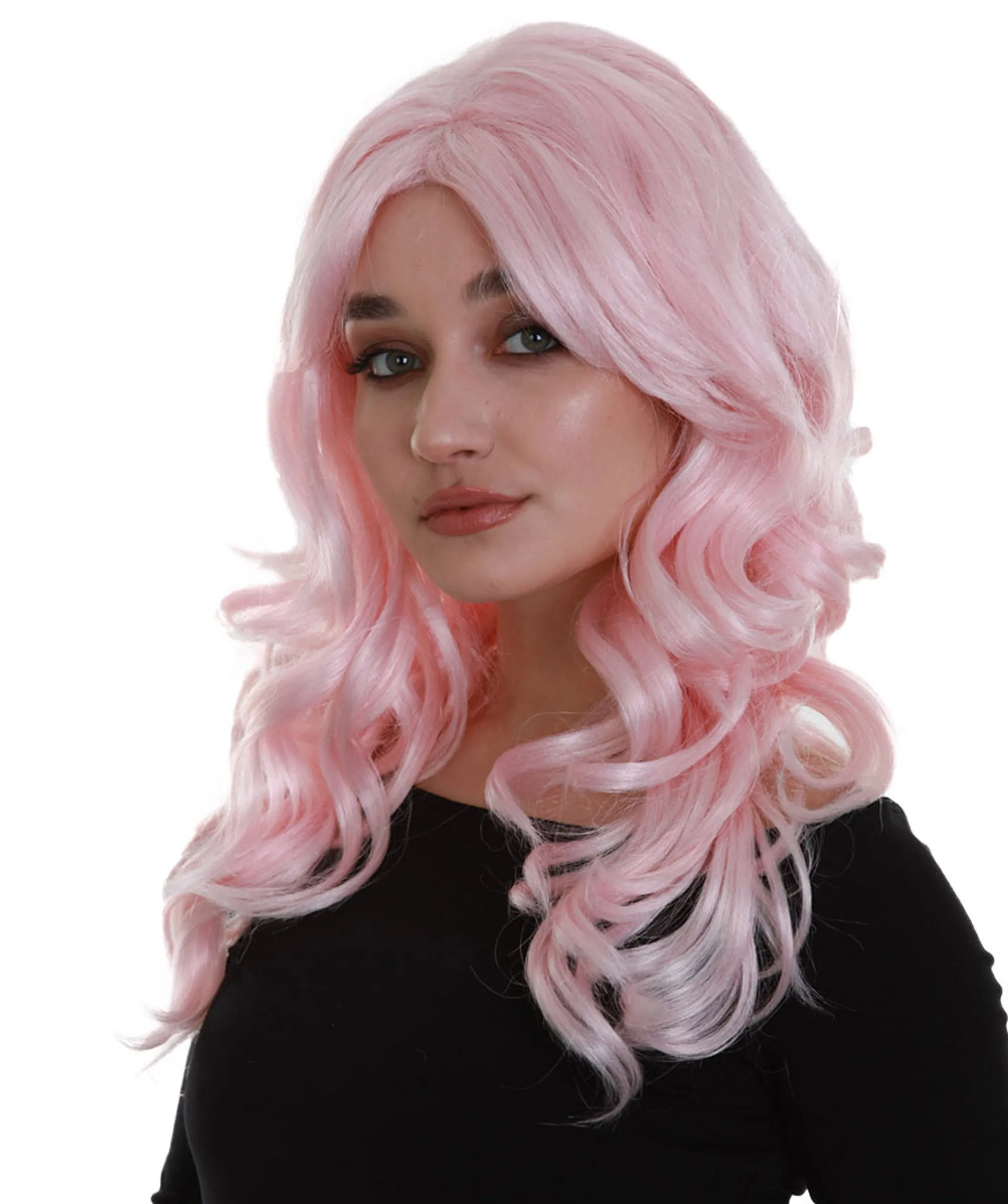 Iconic Tori | Women's Pink Color Wavy Long Length Trendy Iconic Tori Wig