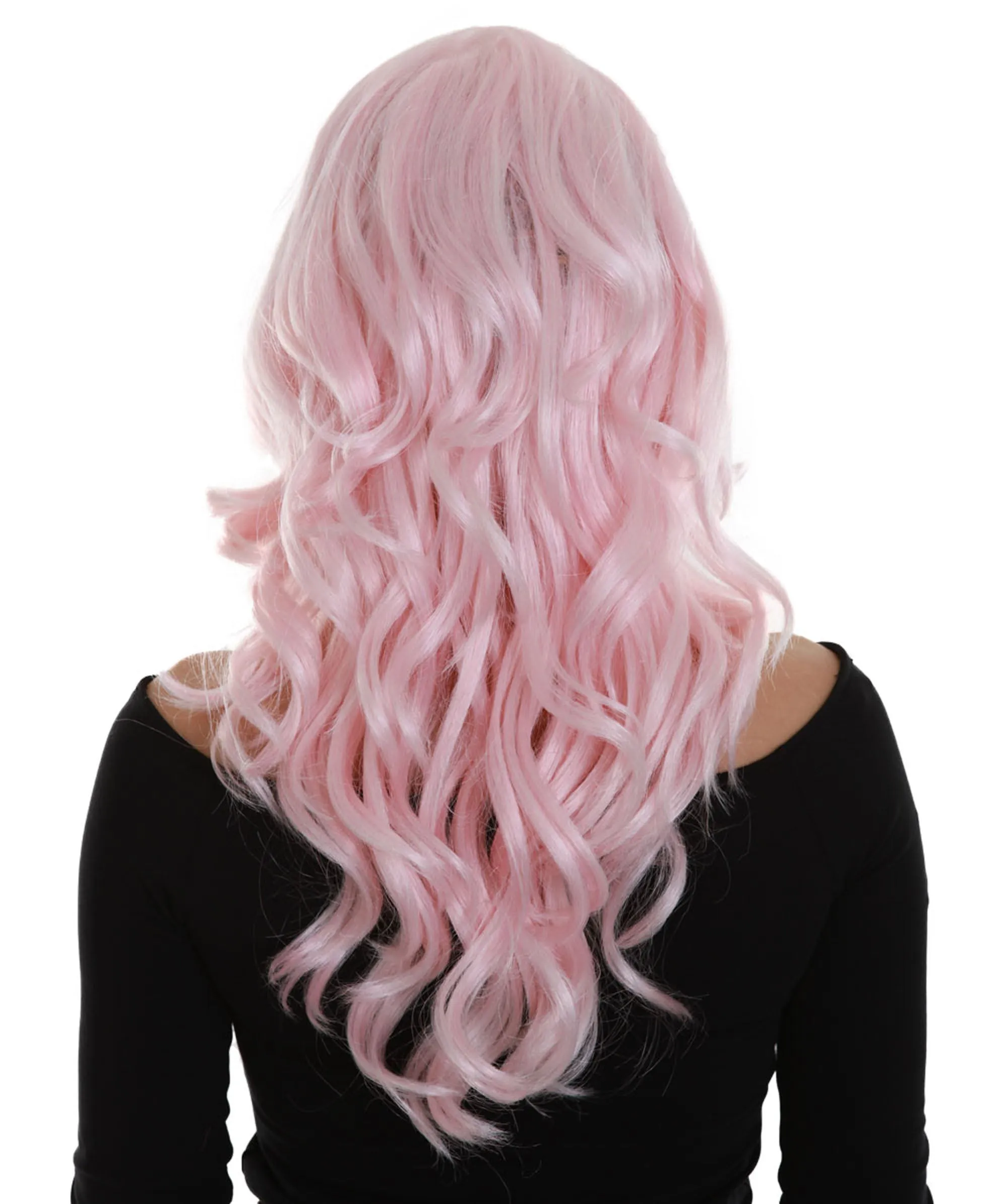 Iconic Tori | Women's Pink Color Wavy Long Length Trendy Iconic Tori Wig