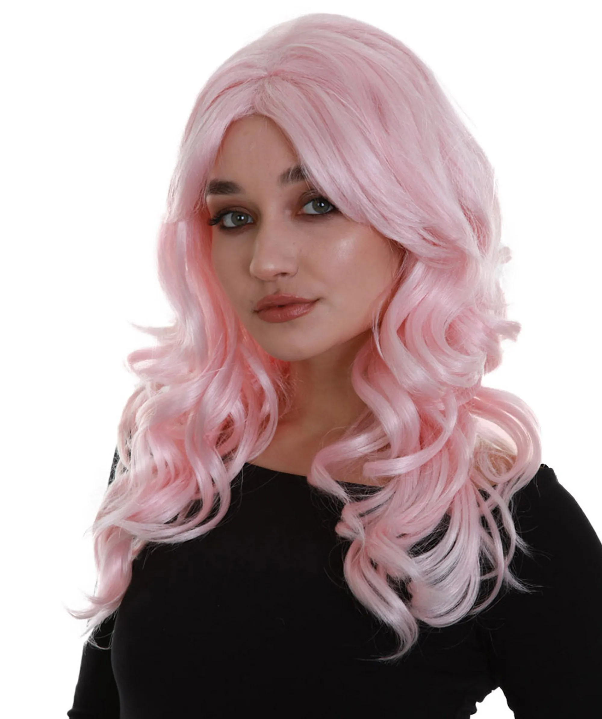 Iconic Tori | Women's Pink Color Wavy Long Length Trendy Iconic Tori Wig