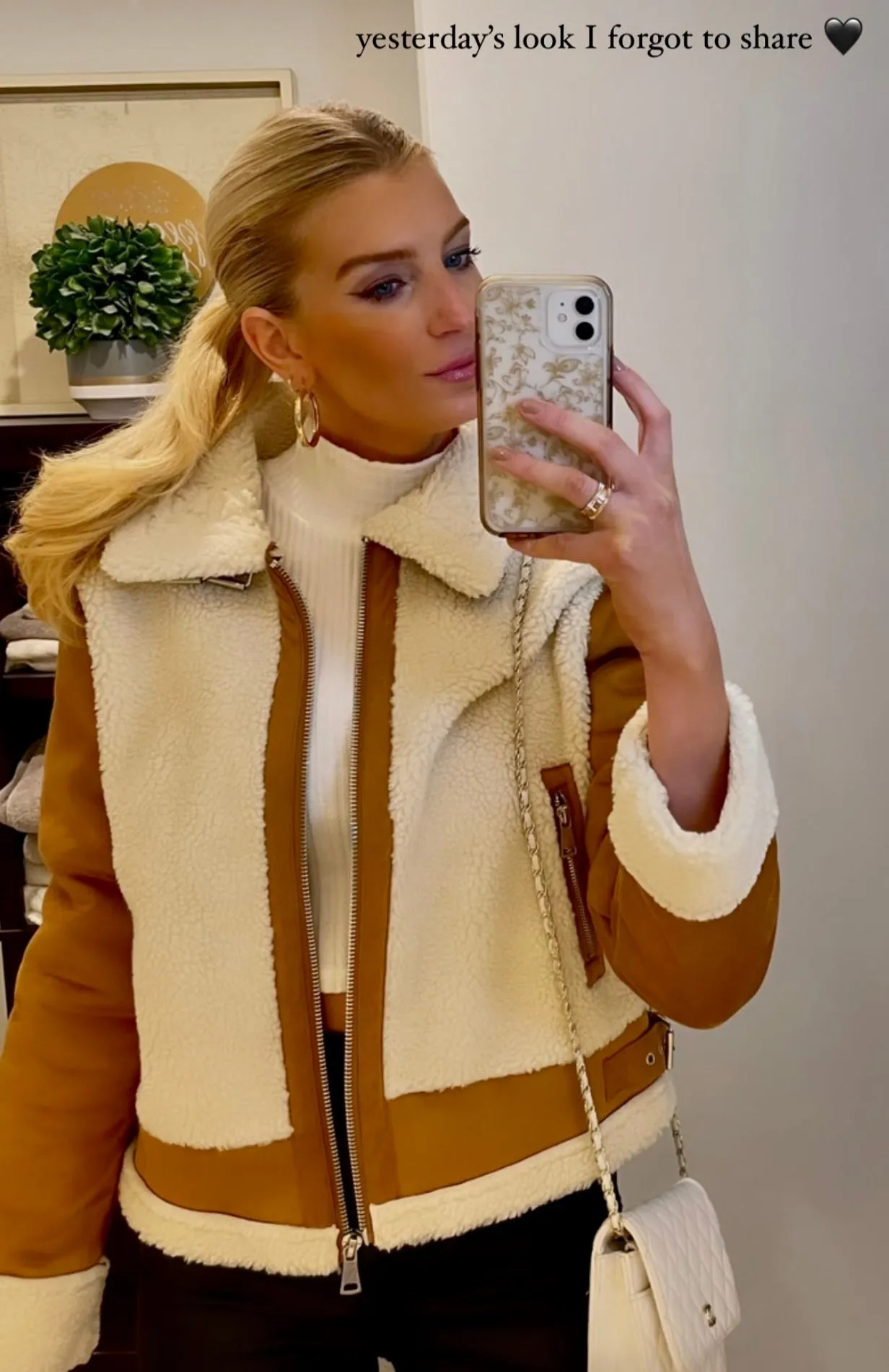 Katrina Faux Shearling Moto Jacket