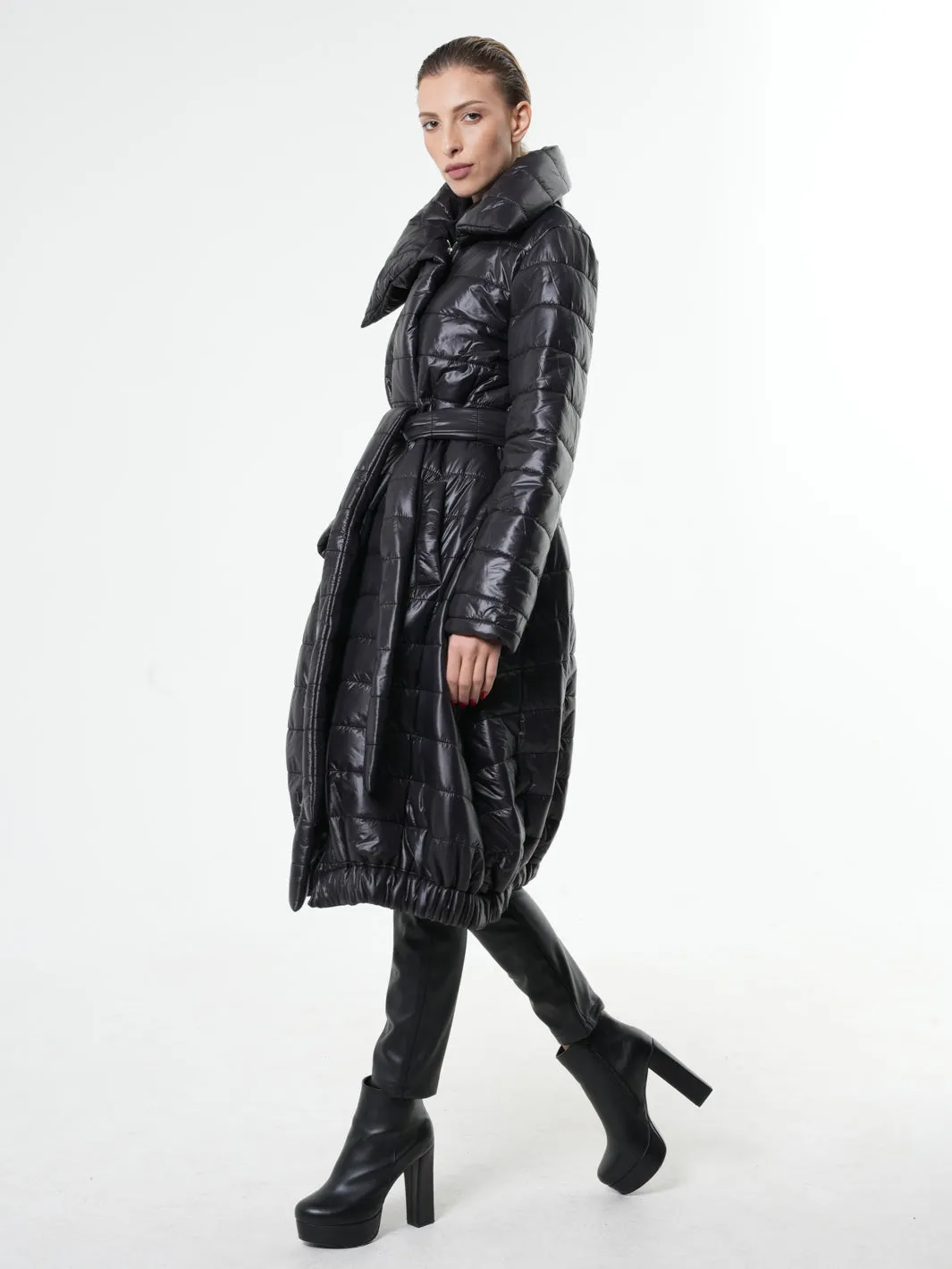 Long Winter Belted Coat