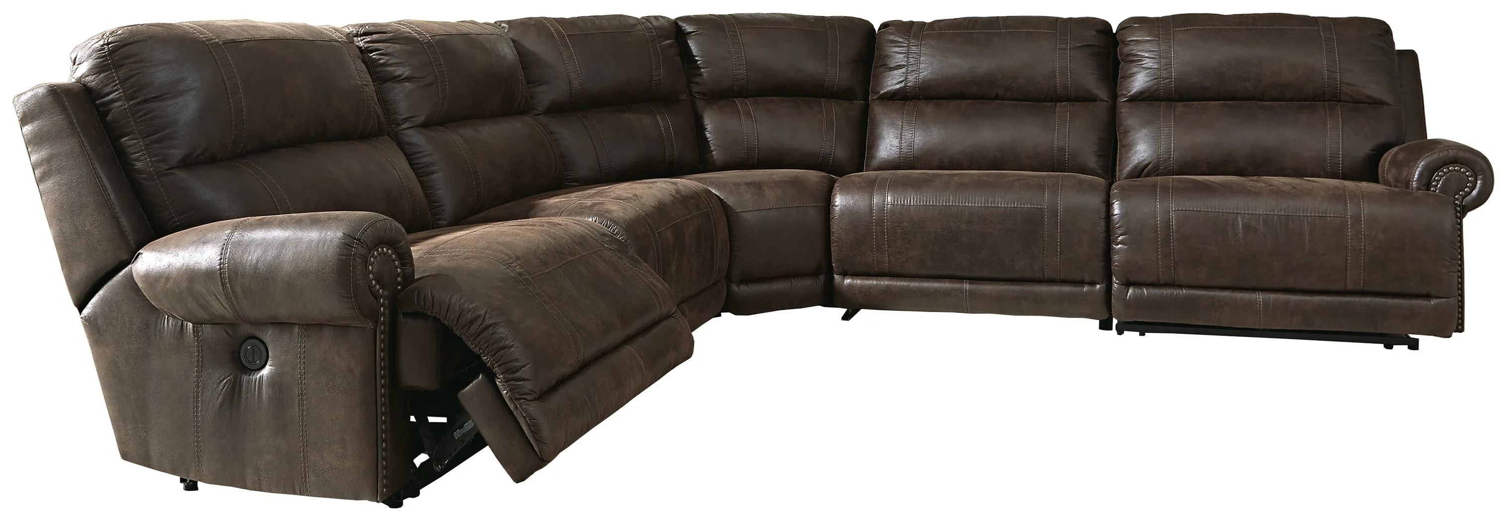 Luttrell Benchcraft 5-Piece Power Reclining Sectional