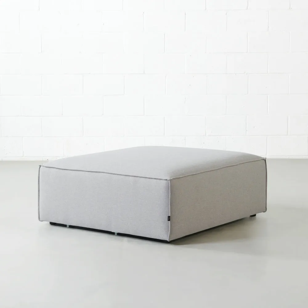 MASON - Grey Fabric Ottoman