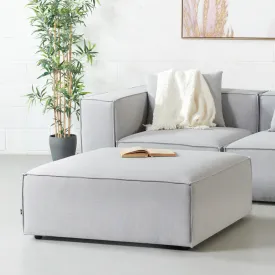 MASON - Grey Fabric Ottoman