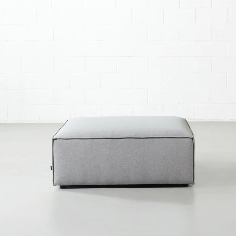 MASON - Grey Fabric Ottoman