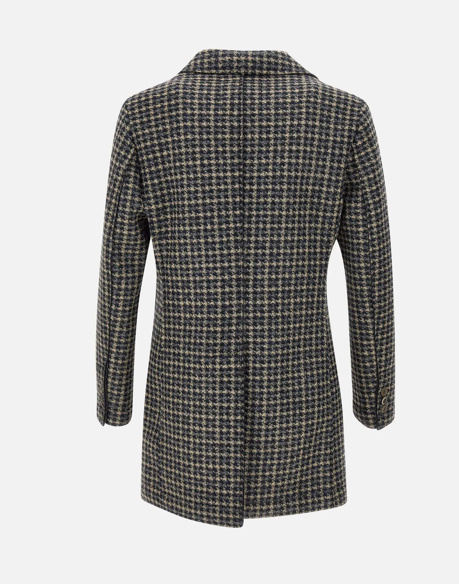 Men's Houndstooth Coat in Blue